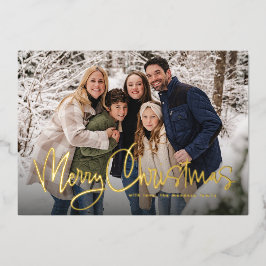 Tarjeta divertida de Navidad con texto simple y fo