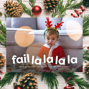 Tarjeta divertida de Navidad con un error en una f