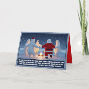 Tarjeta divertida de Navidad con un tema divertido