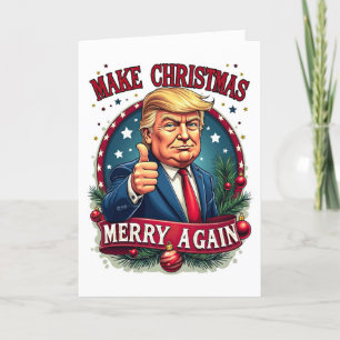 Tarjeta divertida de Navidad de Donald Trump