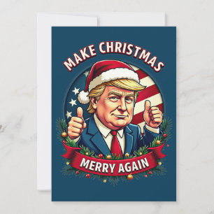 Tarjeta divertida de Navidad de Donald Trump