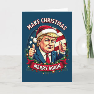 Tarjeta divertida de Navidad de Donald Trump