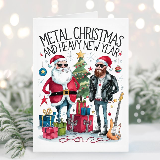 Tarjeta divertida de Navidad de Heavy Metal (Subido por el creador)