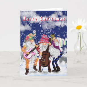 Tarjeta divertida de Navidad de la banda de música