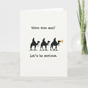 Tarjeta divertida de Navidad de los Tres Reyes Mag