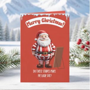 Tarjeta divertida de Navidad de Papá Noel