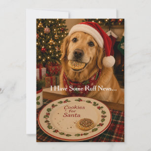 Tarjeta divertida de Navidad de perro   Galletas p