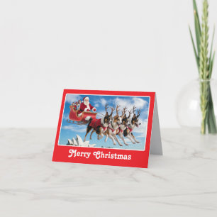 Tarjeta divertida de Navidad del Pastor Australian