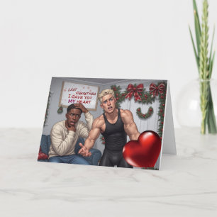 Tarjeta divertida de Navidad gay "Last Christmas"!