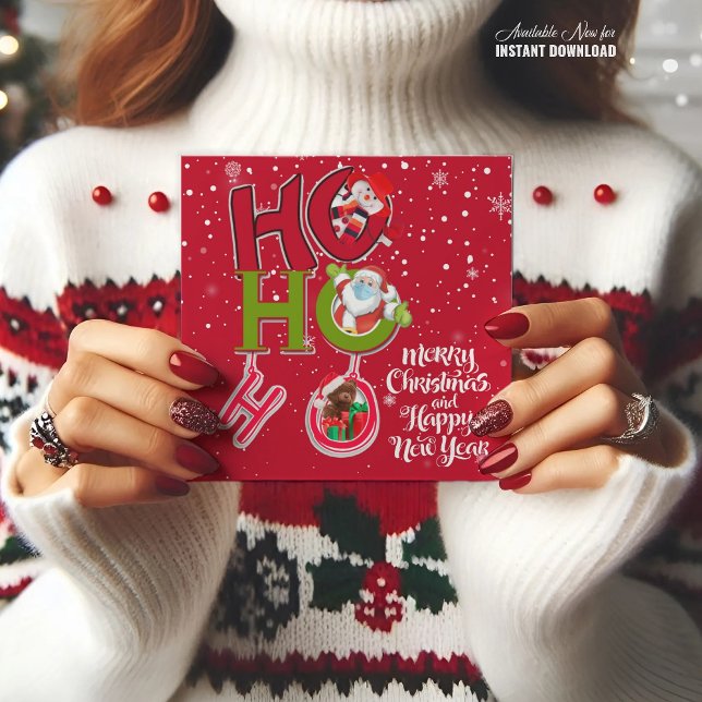 TARJETA divertida de Navidad HO HO HO (Subido por el creador)