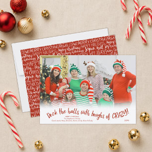 Tarjeta divertida de Navidad para decorar las sala