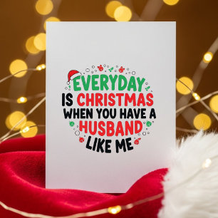 Tarjeta divertida de Navidad para esposa, regalo d