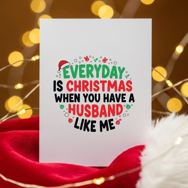 Tarjeta divertida de Navidad para esposa, regalo d (Subido por el creador)