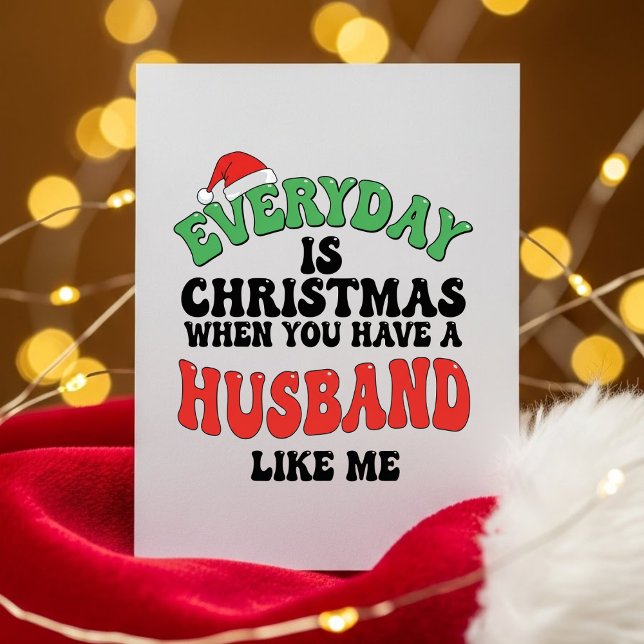 Tarjeta divertida de Navidad para marido (Subido por el creador)