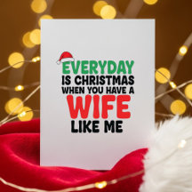 Tarjeta divertida de Navidad para marido de parte