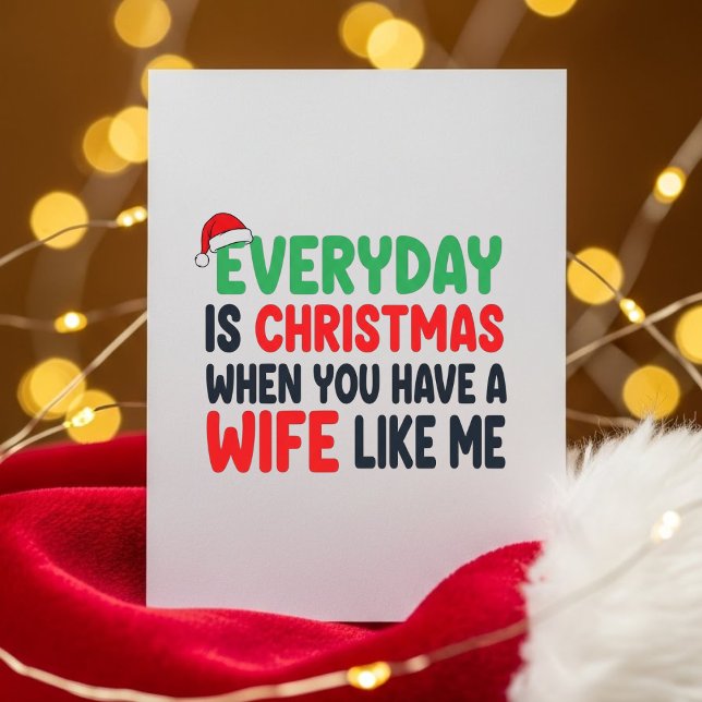 Tarjeta divertida de Navidad para marido romántico (Subido por el creador)