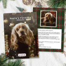 Tarjeta divertida de Navidad para mascotas con fot