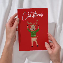 Tarjeta divertida de navidad para renos