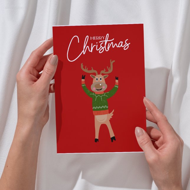 Tarjeta divertida de navidad para renos (Subido por el creador)