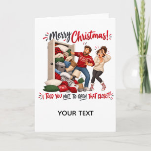 Tarjeta divertida de Navidad personalizada para el
