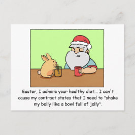 Tarjeta divertida de Navidad: Santa se queja del t