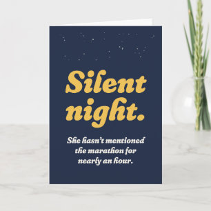 Tarjeta divertida de Navidad silenciosa para ella