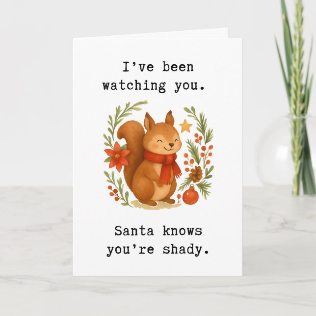 Tarjeta divertida de Navidad Tarjeta de felicitaci (Anverso)