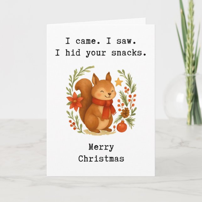 Tarjeta divertida de Navidad, Tarjeta entrañable d (Anverso)