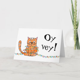 Tarjeta divertida de Navidad y Hanukkah