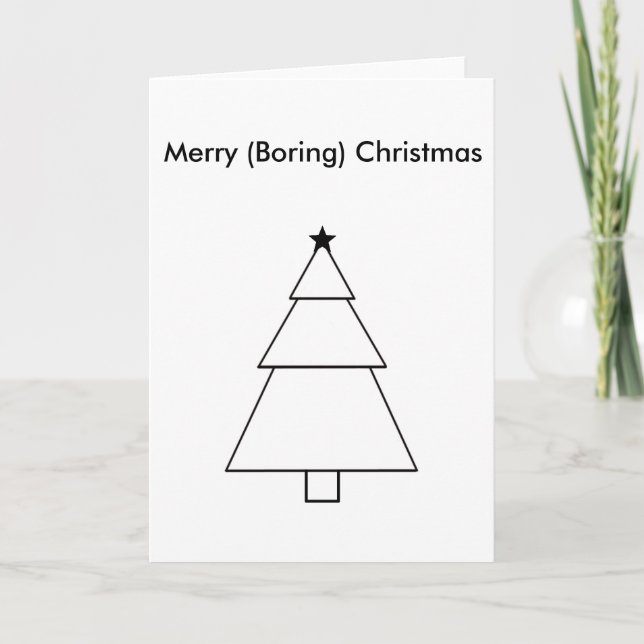 Tarjeta divertida de Navidades aburridos (Anverso)