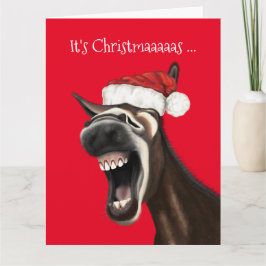 Tarjeta divertida de Navidades burros