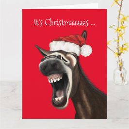 Tarjeta divertida de Navidades burros