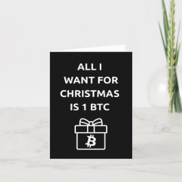 Tarjeta divertida de Navidades de Bitcoin