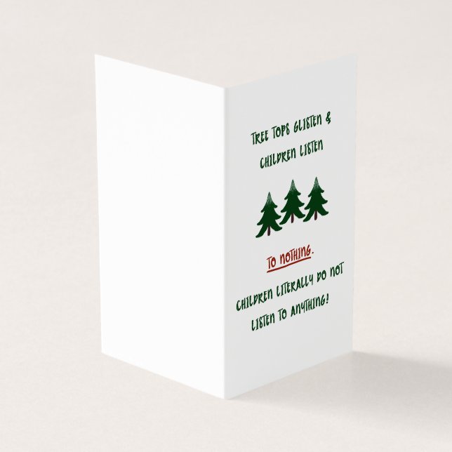 Tarjeta divertida de Navidades familiares (Exterior)