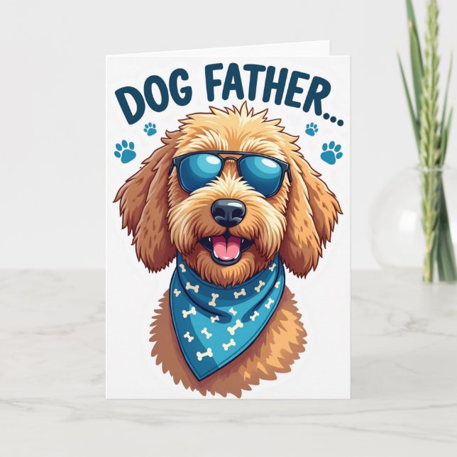 Tarjeta Divertida de Papá Canino (Anverso)