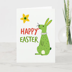 Tarjeta divertida de Pascua de Conejo
