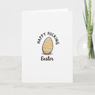 Tarjeta divertida de Pascua de huevo