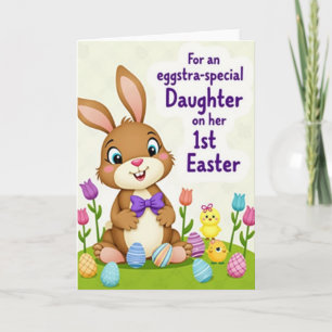 Tarjeta divertida de Pascua de oro falso