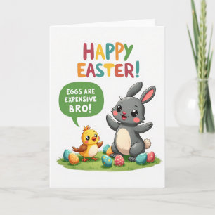 Tarjeta divertida de Pascua de pollito
