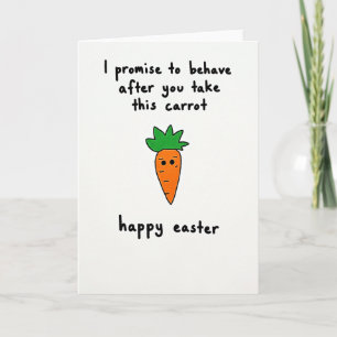 Tarjeta divertida de Pascua de zanahoria