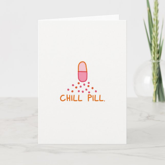 Tarjeta Divertida de Pastilla Relajante (Anverso)