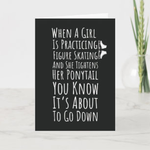 Tarjeta Divertida de Patinaje Artístico para Ella 