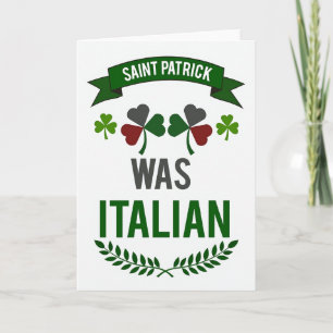 Tarjeta divertida de Patrick era italiano