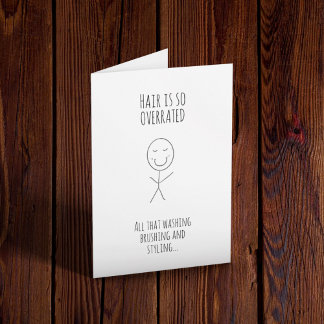 Tarjeta Divertida de Pelo Después de la Quimiotera