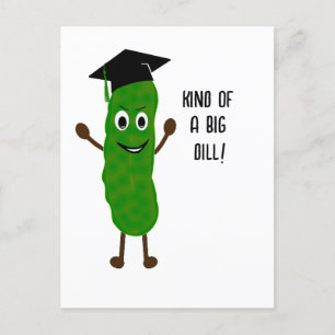 Tarjeta divertida de pepino grande en vinagre para