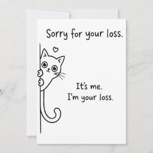 Tarjeta divertida de pérdida de gato - Humor sarcá