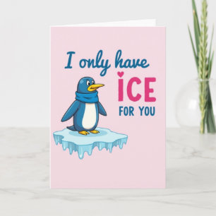 Tarjeta divertida de pingüino de hielo para ti