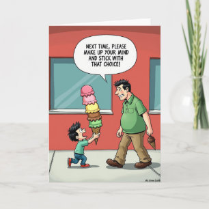 Tarjeta Divertida de Postre para el Día del Padre