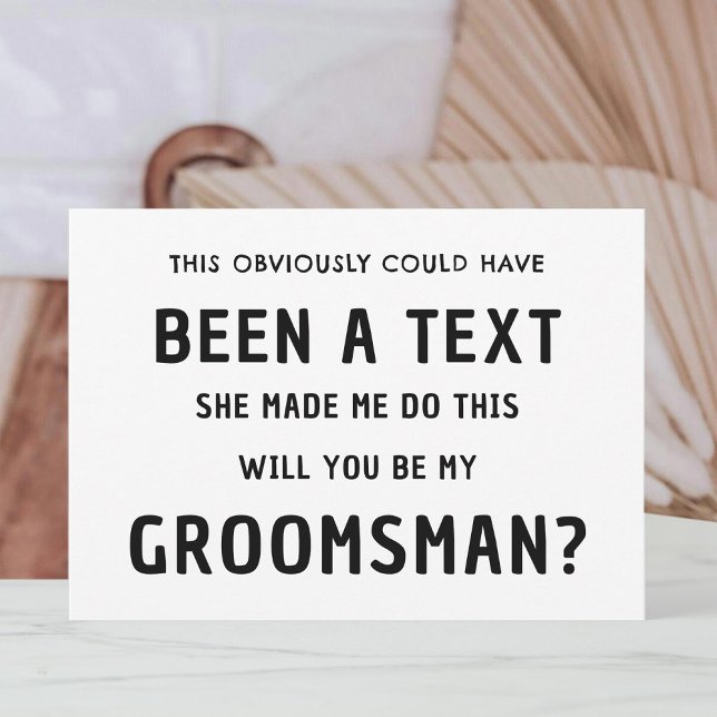 Tarjeta Divertida de Propuesta para Padrinos | Pro (Funny Groomsmen Proposal Card | Best Man Proposal)