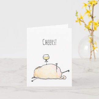 Tarjeta divertida de pug de brindis